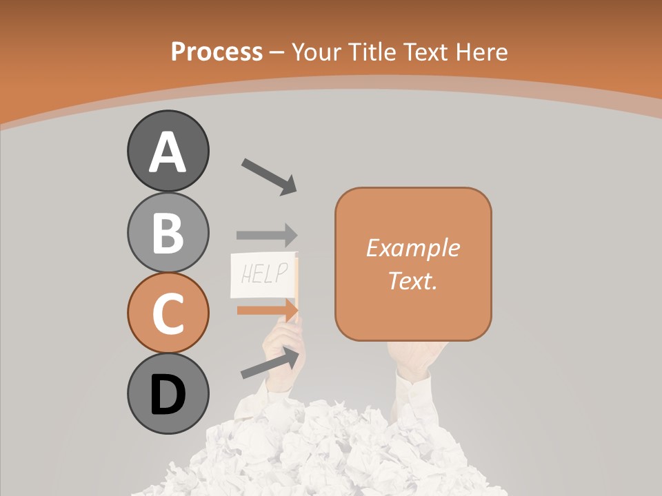 Holding Pile White PowerPoint Template