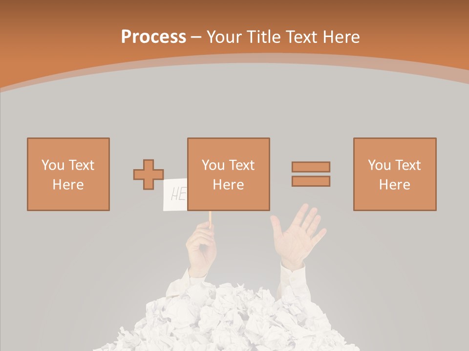 Holding Pile White PowerPoint Template