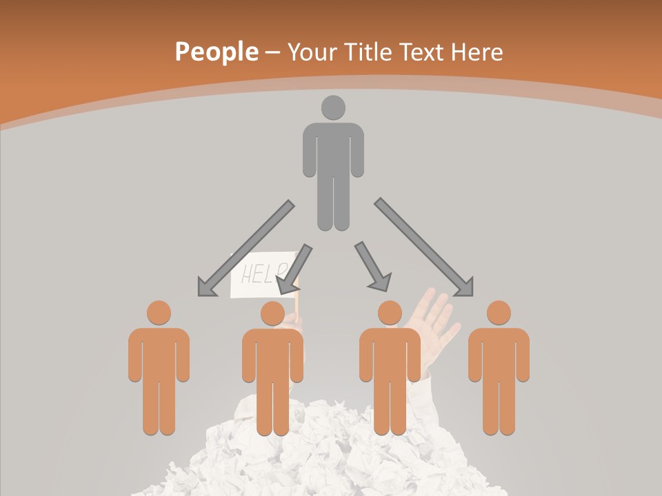 Holding Pile White PowerPoint Template