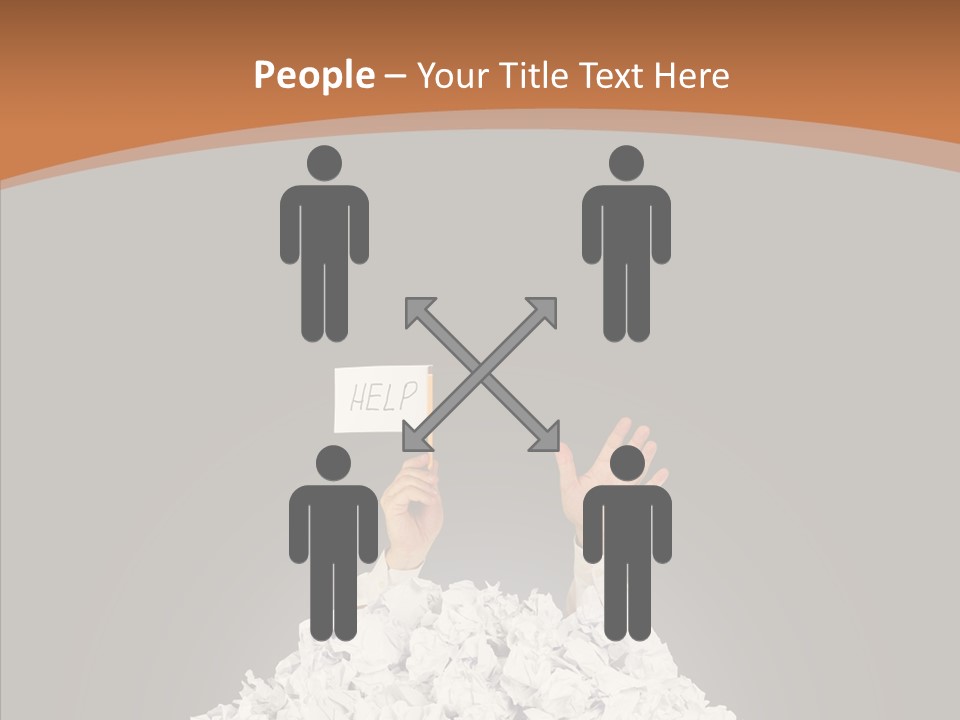 Holding Pile White PowerPoint Template