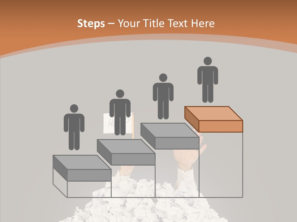 Holding Pile White PowerPoint Template