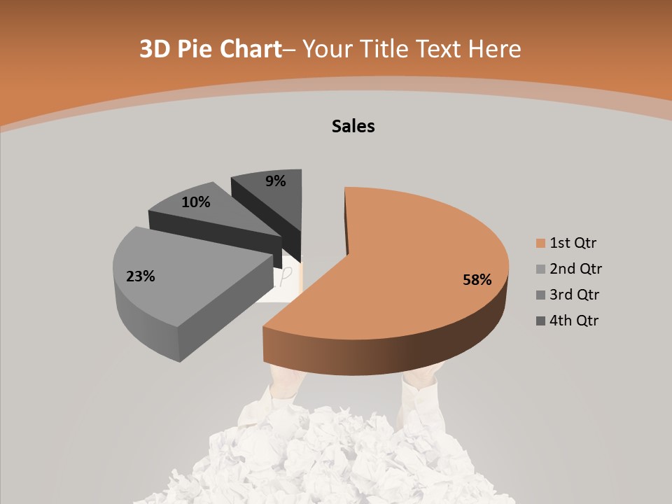 Holding Pile White PowerPoint Template