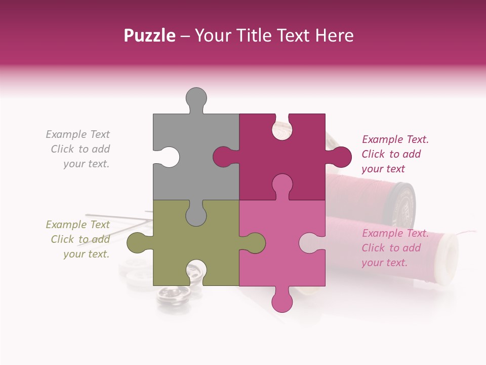 Fabric Pincushion Measuring PowerPoint Template