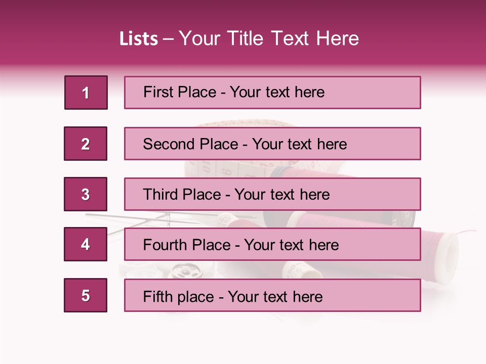 Fabric Pincushion Measuring PowerPoint Template