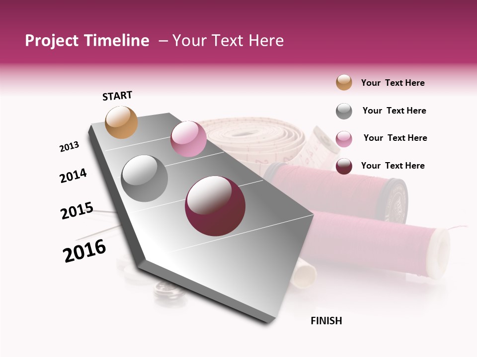 Fabric Pincushion Measuring PowerPoint Template