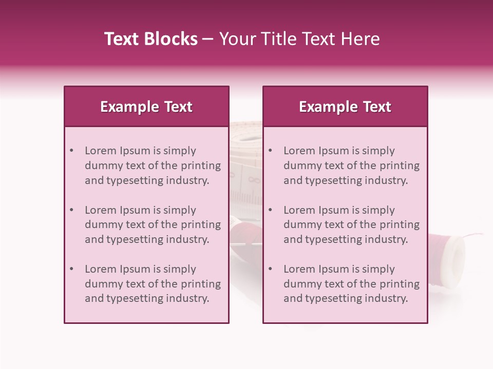 Fabric Pincushion Measuring PowerPoint Template