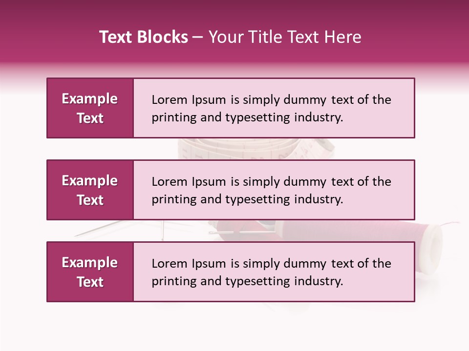 Fabric Pincushion Measuring PowerPoint Template