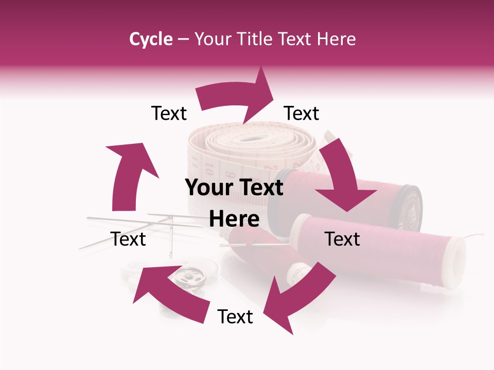 Fabric Pincushion Measuring PowerPoint Template