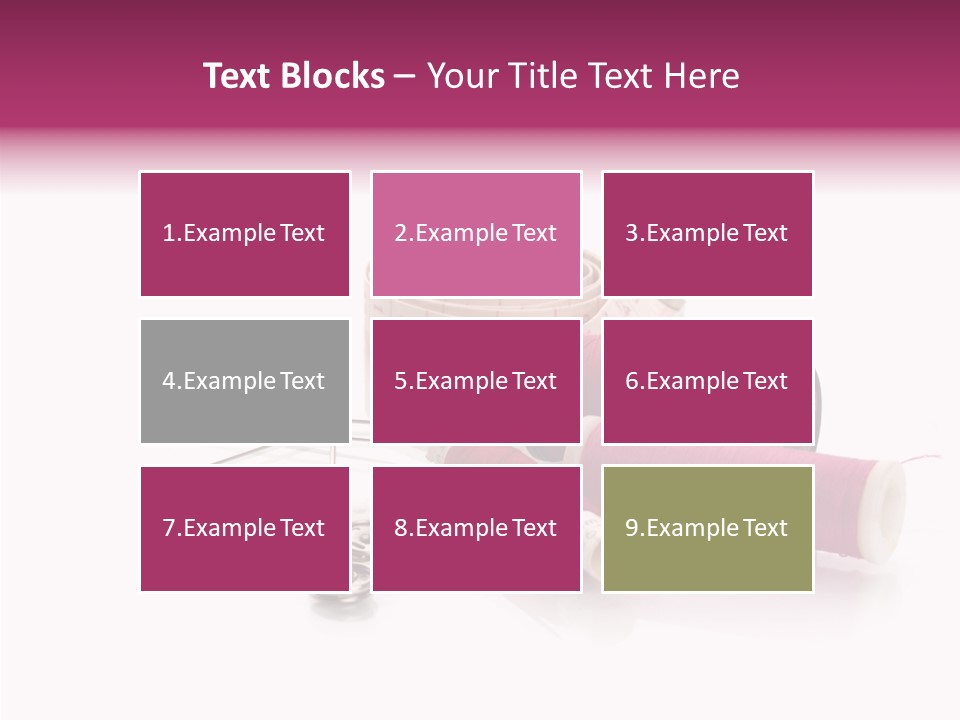 Fabric Pincushion Measuring PowerPoint Template