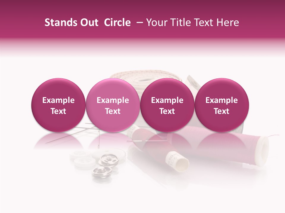 Fabric Pincushion Measuring PowerPoint Template