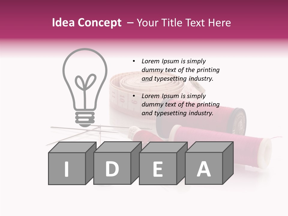 Fabric Pincushion Measuring PowerPoint Template