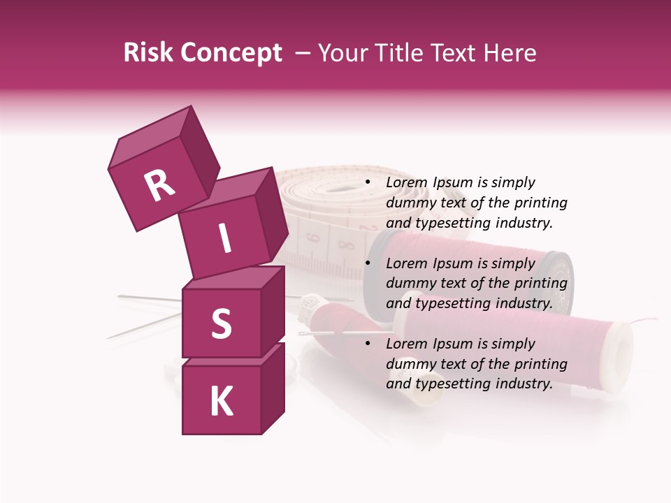 Fabric Pincushion Measuring PowerPoint Template