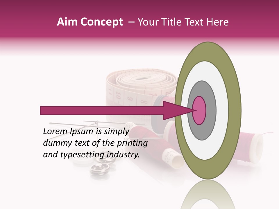 Fabric Pincushion Measuring PowerPoint Template