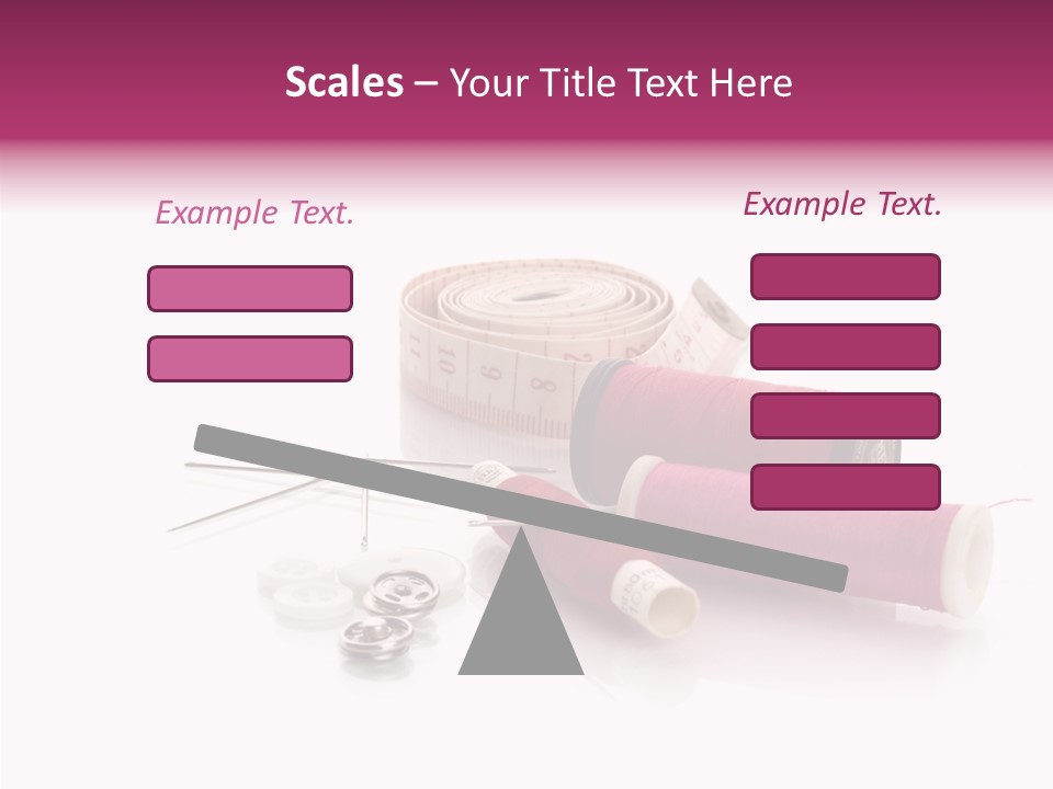 Fabric Pincushion Measuring PowerPoint Template