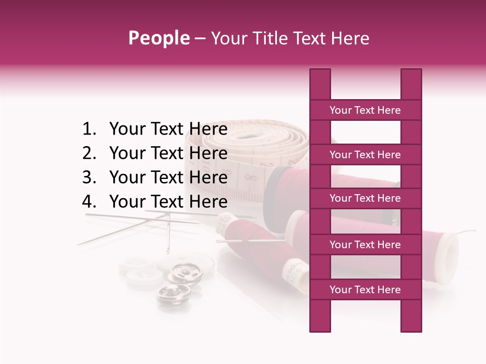 Fabric Pincushion Measuring PowerPoint Template