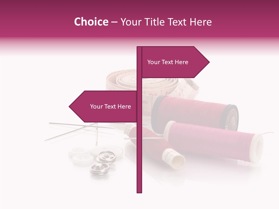 Fabric Pincushion Measuring PowerPoint Template