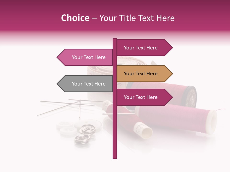 Fabric Pincushion Measuring PowerPoint Template