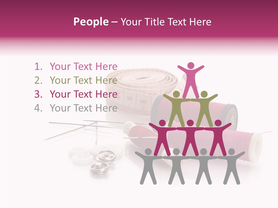 Fabric Pincushion Measuring PowerPoint Template