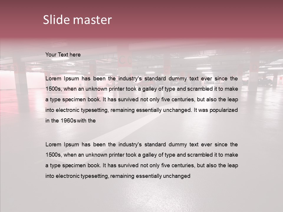 Garage Air Conditioning Underground Parking PowerPoint Template