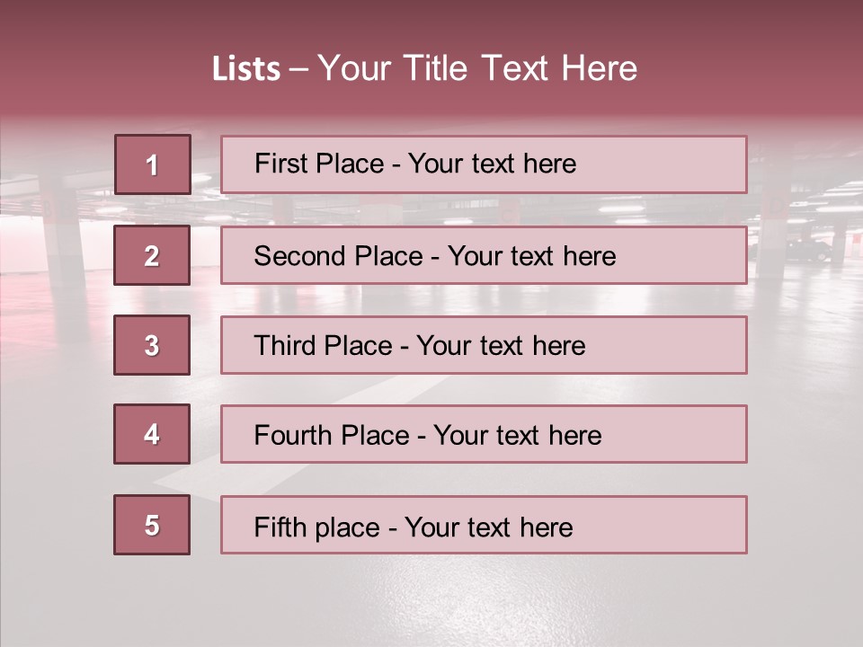Garage Air Conditioning Underground Parking PowerPoint Template
