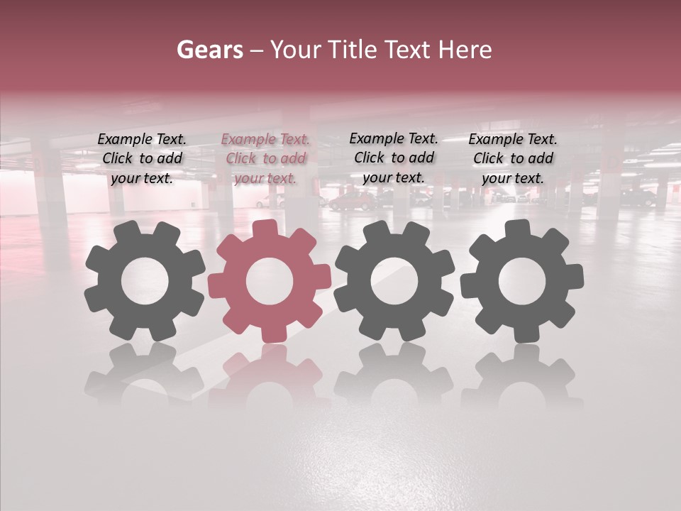 Garage Air Conditioning Underground Parking PowerPoint Template