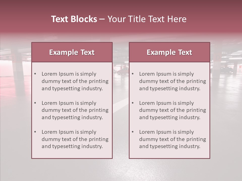 Garage Air Conditioning Underground Parking PowerPoint Template