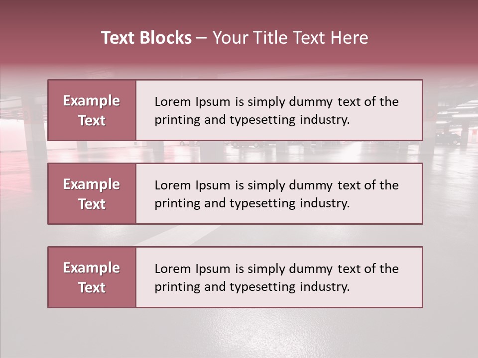 Garage Air Conditioning Underground Parking PowerPoint Template