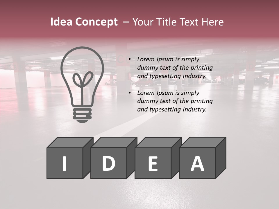 Garage Air Conditioning Underground Parking PowerPoint Template