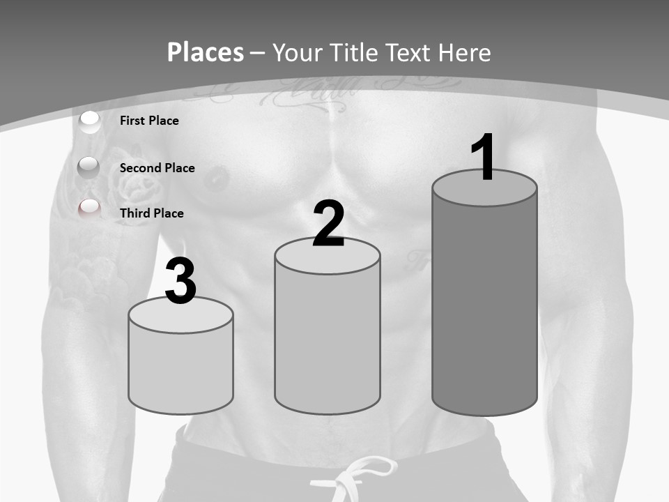 Waist Bodybuilder Muscle PowerPoint Template