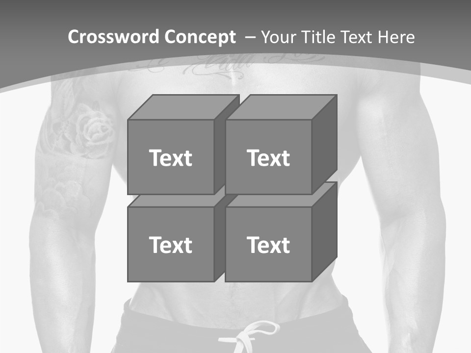 Waist Bodybuilder Muscle PowerPoint Template