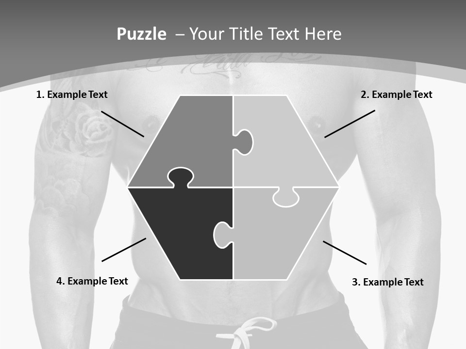 Waist Bodybuilder Muscle PowerPoint Template