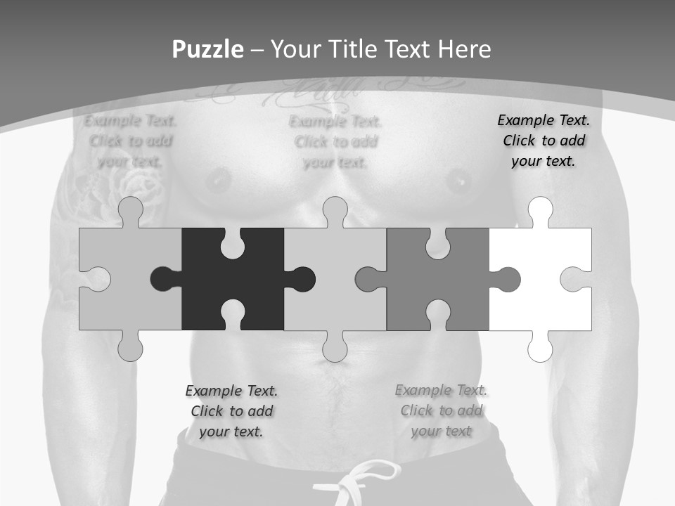 Waist Bodybuilder Muscle PowerPoint Template