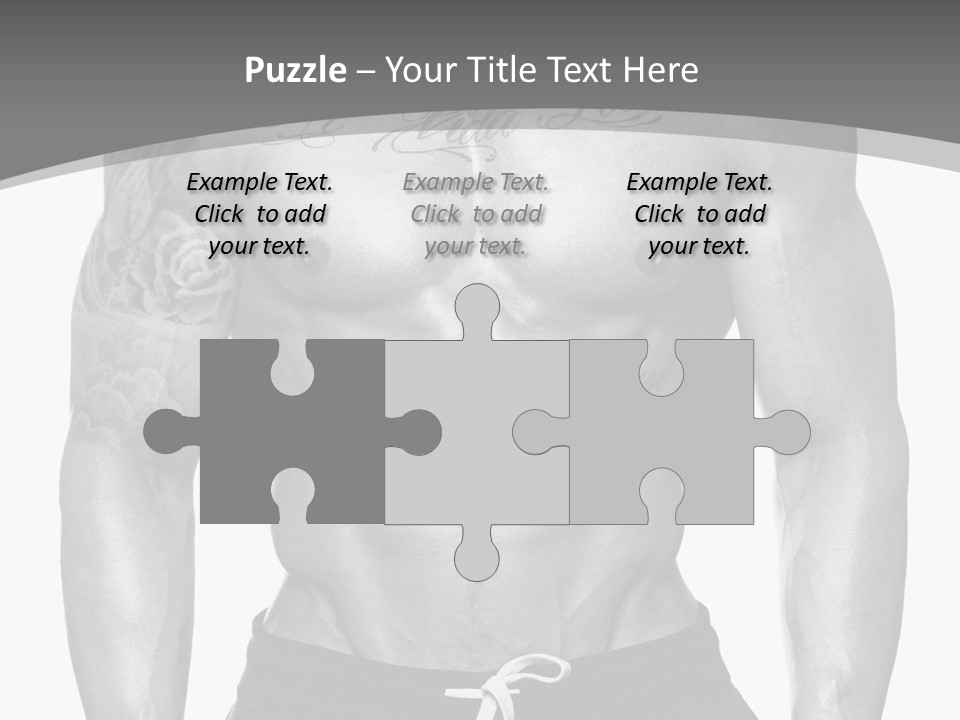 Waist Bodybuilder Muscle PowerPoint Template