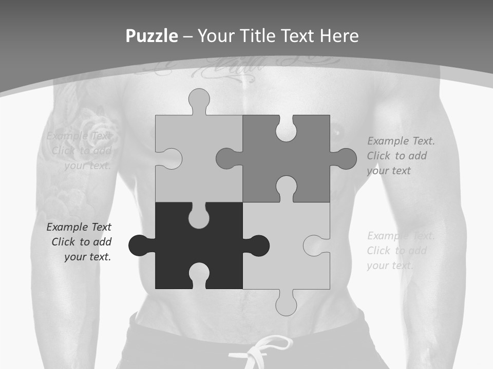Waist Bodybuilder Muscle PowerPoint Template