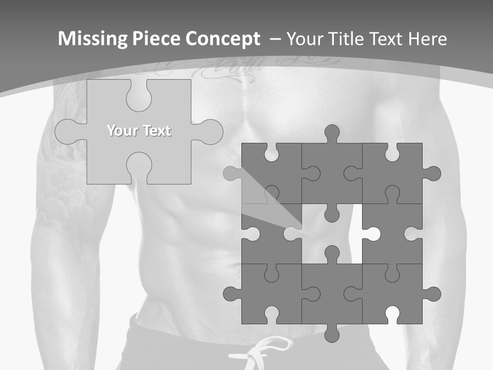 Waist Bodybuilder Muscle PowerPoint Template