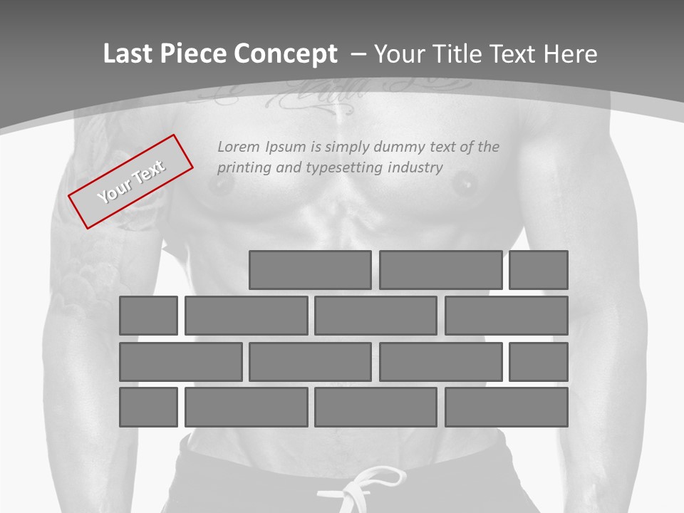 Waist Bodybuilder Muscle PowerPoint Template