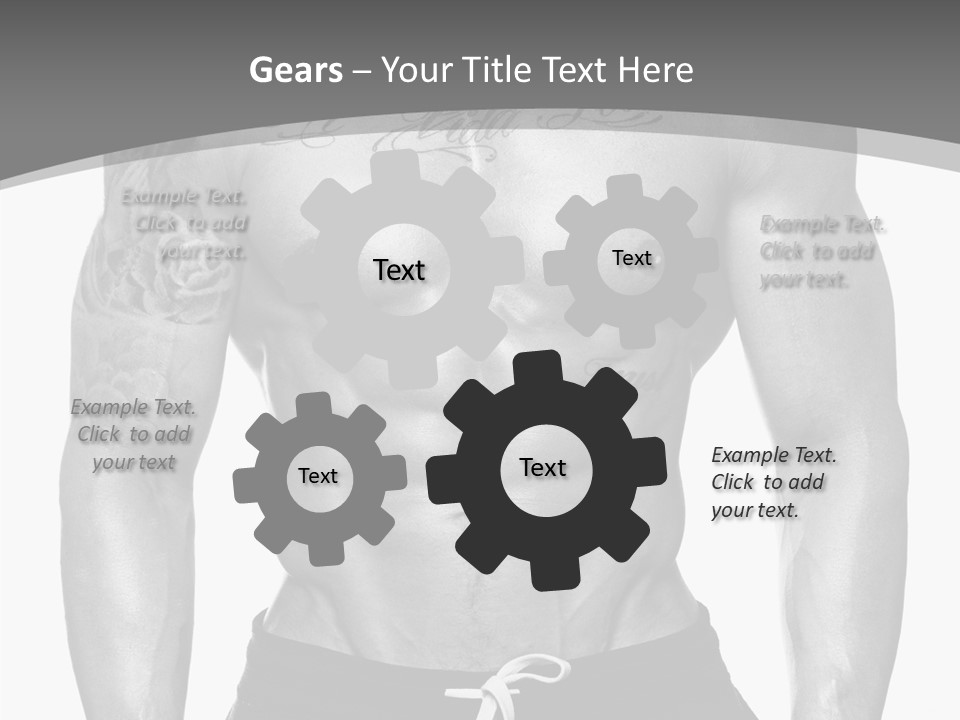 Waist Bodybuilder Muscle PowerPoint Template