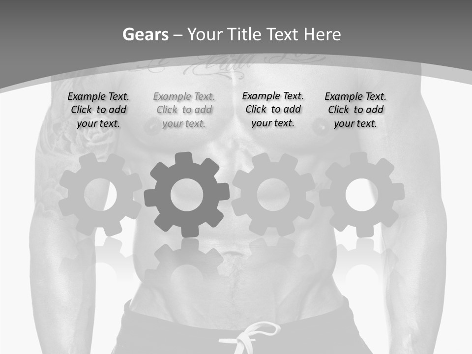 Waist Bodybuilder Muscle PowerPoint Template