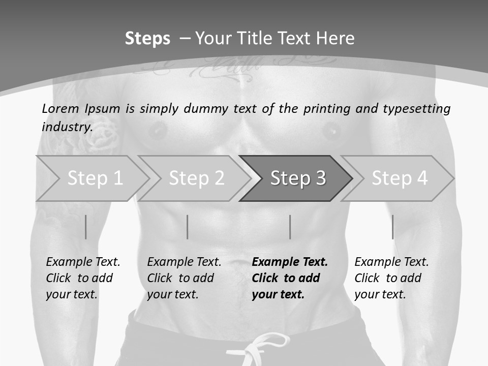 Waist Bodybuilder Muscle PowerPoint Template