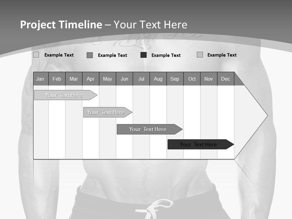 Waist Bodybuilder Muscle PowerPoint Template