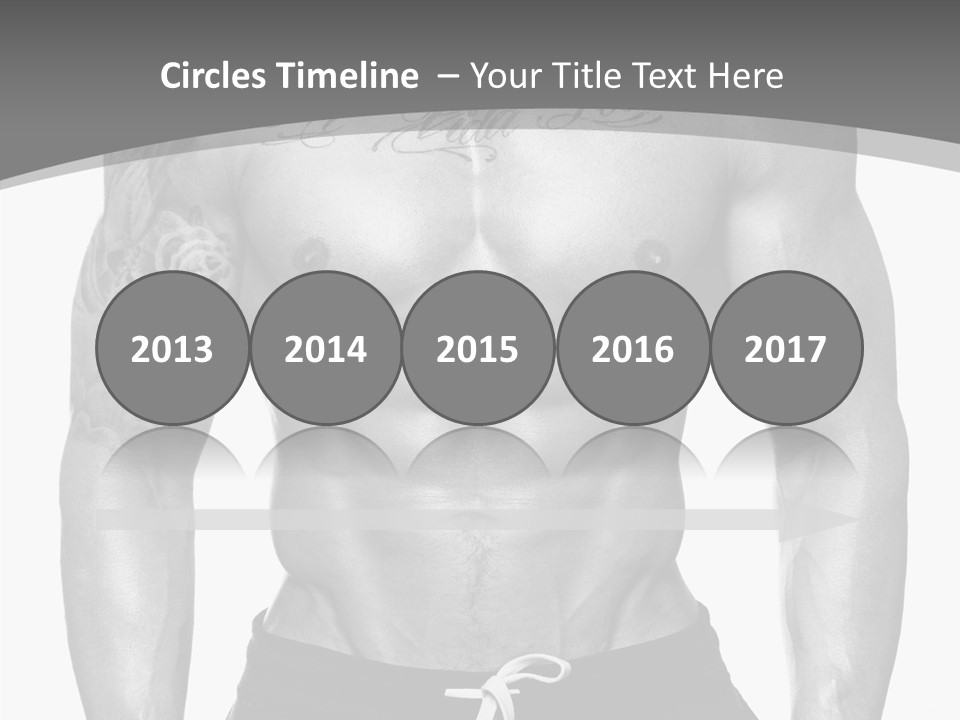 Waist Bodybuilder Muscle PowerPoint Template