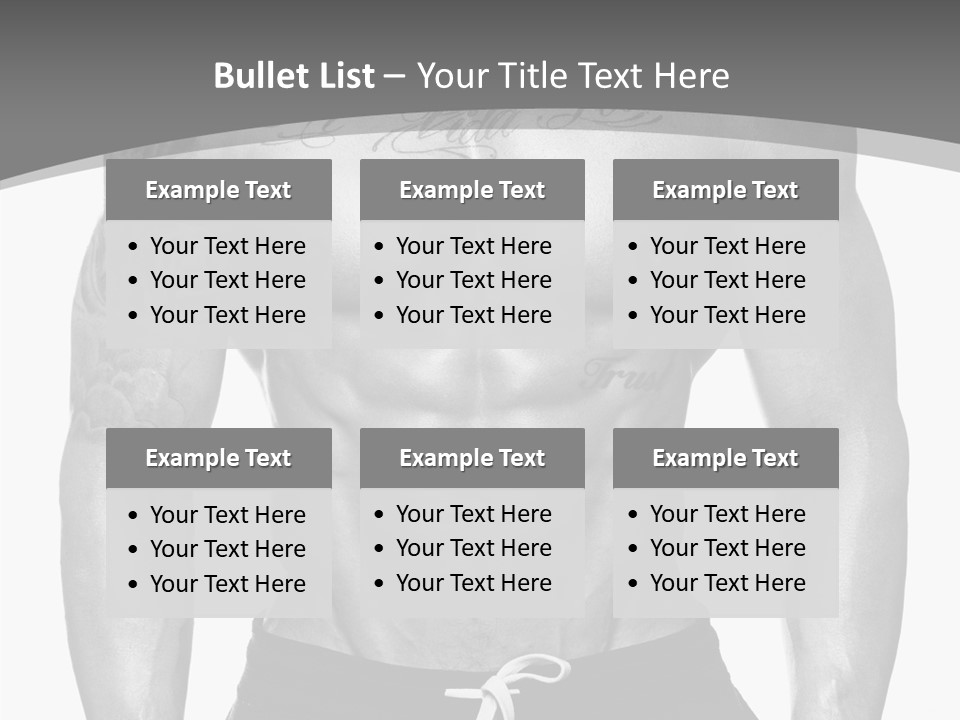 Waist Bodybuilder Muscle PowerPoint Template