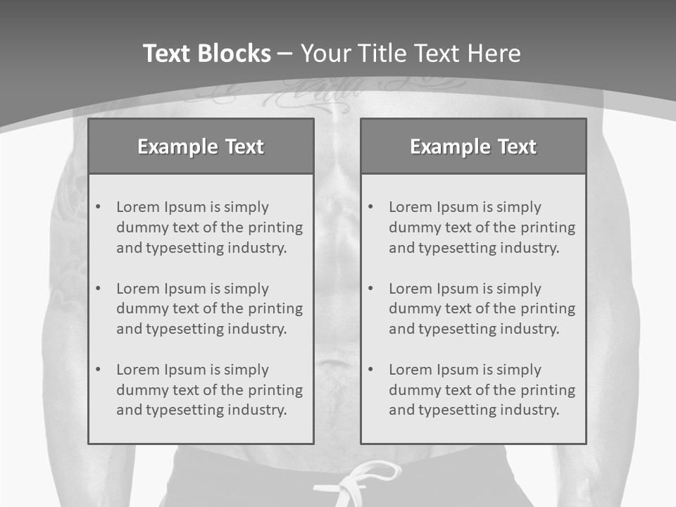 Waist Bodybuilder Muscle PowerPoint Template