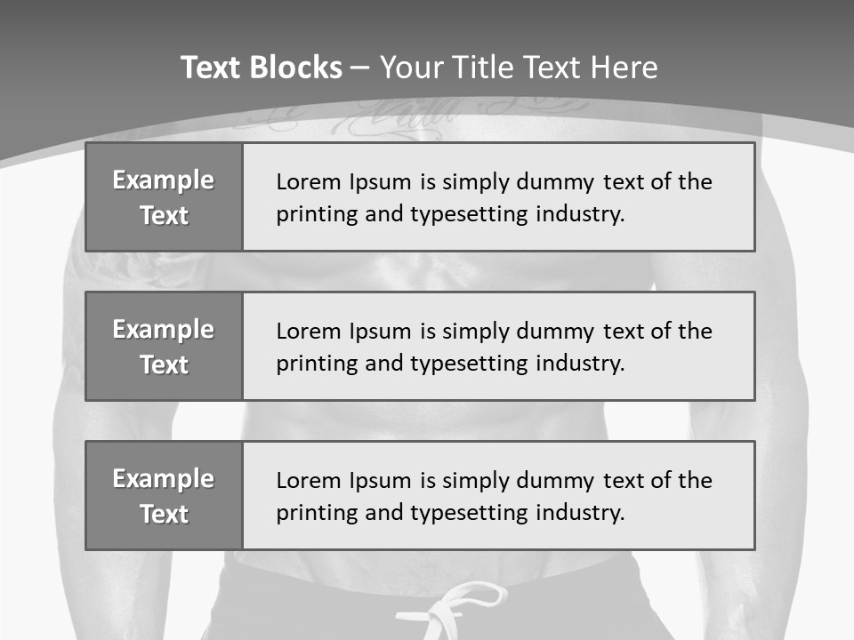 Waist Bodybuilder Muscle PowerPoint Template