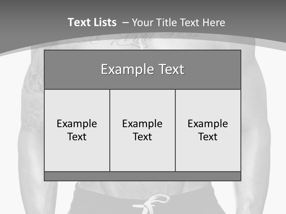 Waist Bodybuilder Muscle PowerPoint Template