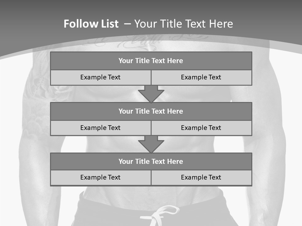 Waist Bodybuilder Muscle PowerPoint Template