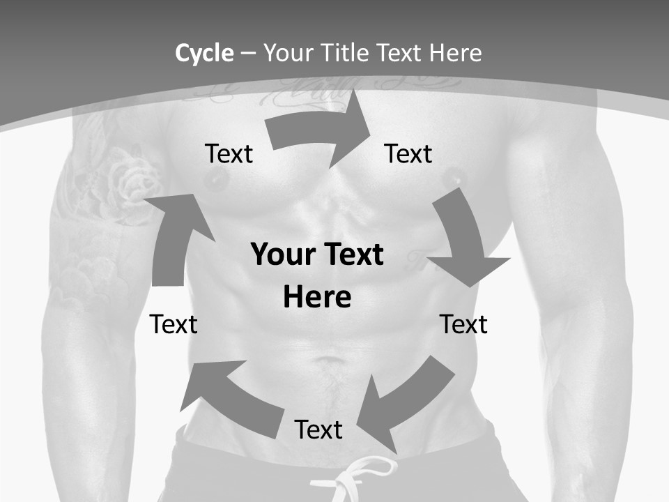 Waist Bodybuilder Muscle PowerPoint Template