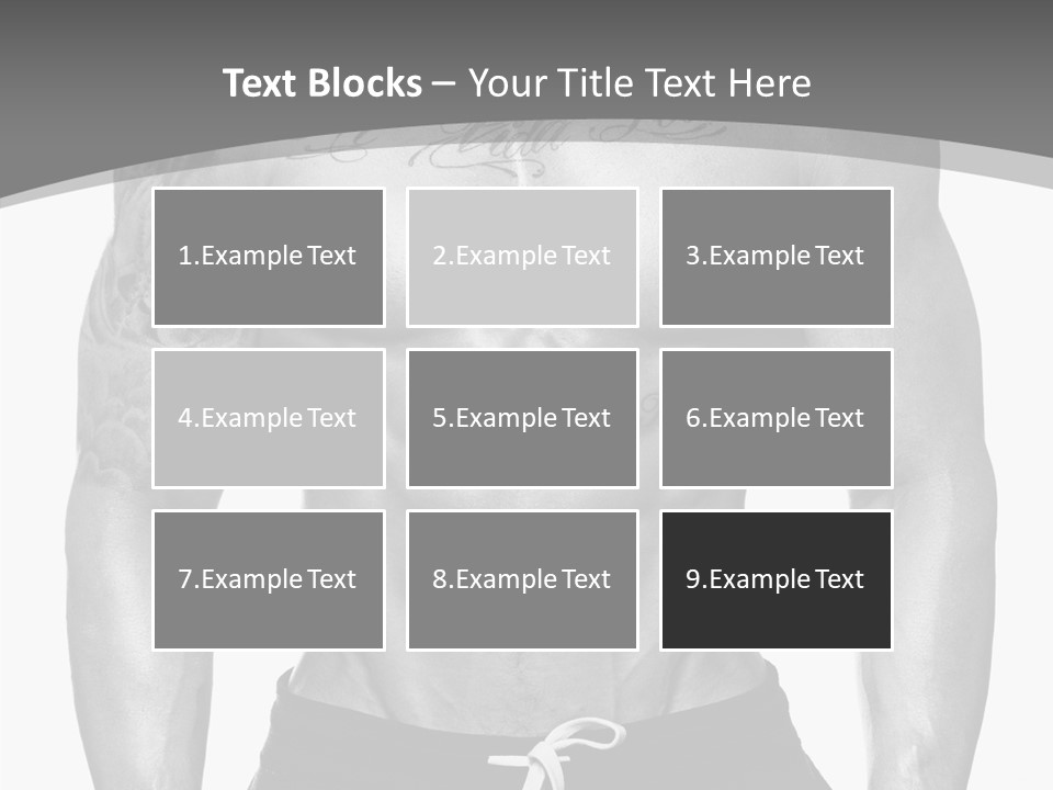 Waist Bodybuilder Muscle PowerPoint Template