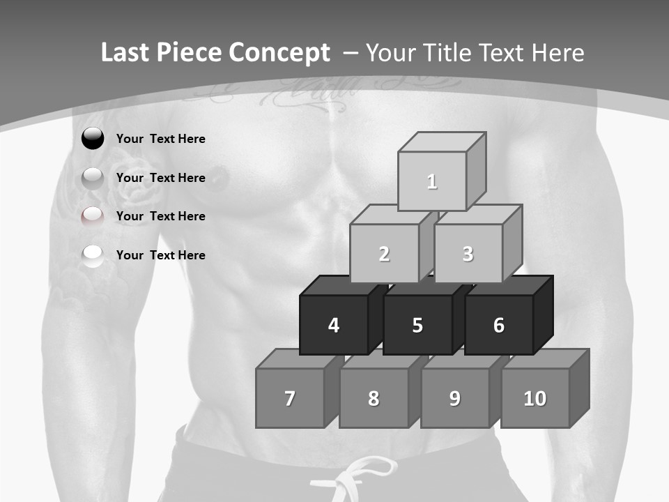 Waist Bodybuilder Muscle PowerPoint Template