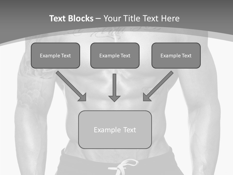Waist Bodybuilder Muscle PowerPoint Template